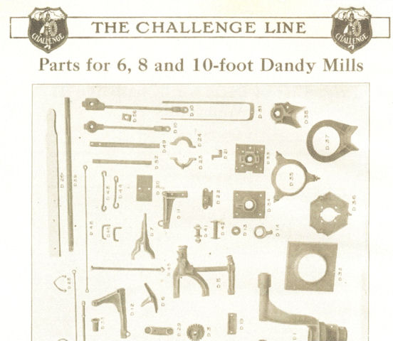 Dandy Windmill Parts List & Diagrams 