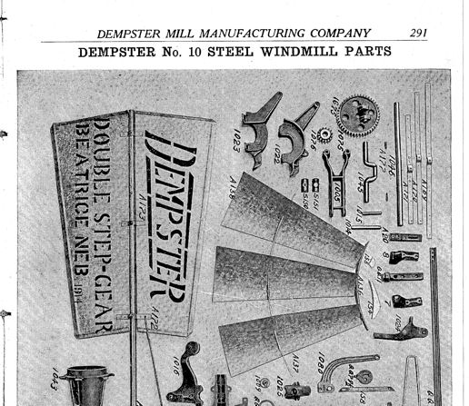 10ft Dempster #12 Windmill Parts List and Diagrams 