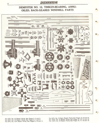 reprint diagrams assembly guide Parish Windmill Manual parts list 