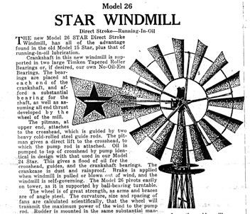F & W Star 37 Windmill Trade Description with Diagrams 